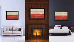Poland Country Flag Texture Canvas Print with Black Picture Frame Home Decor Wall Art Decoration Collection Gift Ideas