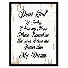 Dear God Quote Saying Gift Ideas Home Decor Wall Art 111474