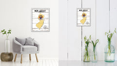 New Jersey Flag Gifts Home Decor Wall Art Canvas Print with Custom Picture Frame