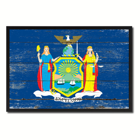 New York State Flag Gifts Home Decor Wall Art Canvas Print Picture Frames