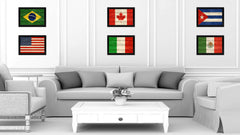 Italy Country Flag Texture Canvas Print with Black Picture Frame Home Decor Wall Art Decoration Collection Gift Ideas
