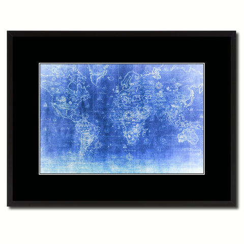 World Vintage Vivid Color Map Canvas Print, Picture Frame Home Decor Wall Art Office Decoration Gift Ideas