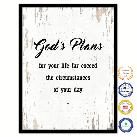 I can do all things through Christ - Philippians 4:14 Bible Verse Gift Ideas Home Decor Wall Art Framed Canvas Print, White
