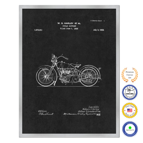 1928 Cycle Support Old Patent Art Print on Canvas Custom Framed Vintage Home Decor Wall Decoration Great for Gifts