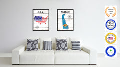 Connecticut State Flag Gifts Home Decor Wall Art Canvas Print Picture Frames