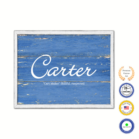 Caleb Name Plate White Wash Wood Frame Canvas Print Boutique Cottage Decor Shabby Chic
