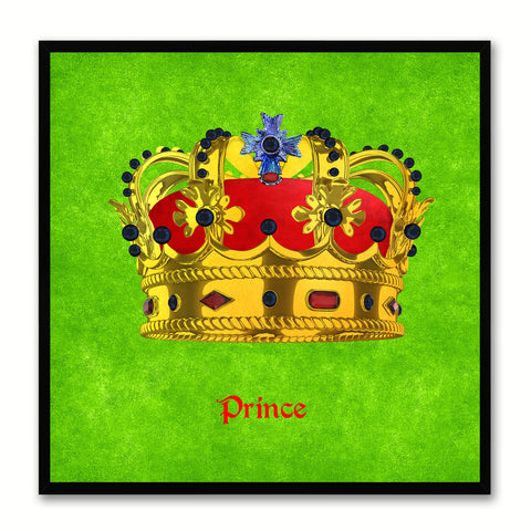 Prince Red Canvas Print Black Frame Kids Bedroom Wall Home Décor
