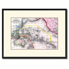 Oceania Vintage Antique Map Wall Art Home Decor Gift Ideas Canvas Print Custom Picture Frame