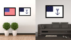 Valley Forge 1st Rhode Island Regiment Military Flag Canvas Print Black Picture Frame Gifts Home Decor Wall Art
