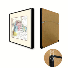 Columbia Venezuela Guianna Vintage Antique Map Wall Art Home Decor Gift Ideas Canvas Print Custom Picture Frame