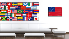Samoa Country National Flag Vintage Canvas Print with Picture Frame Home Decor Wall Art Collection Gift Ideas