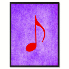 Quaver Music Purple Canvas Print Pictures Frames Office Home Décor Wall Art Gifts