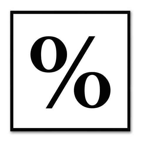 Percent Social Media Icon Canvas Print Picture Frame Wall Art Home Decor