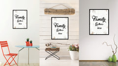 Family Gathers Here Happy Quote Saying Home Decor Wall Art Gift Ideas 111734