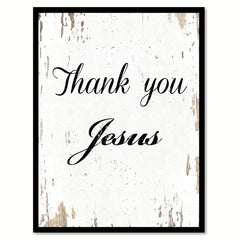 Thank You Jesus Quote Saying Gift Ideas Home Decor Wall Art 111606