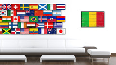 Mali Country National Flag Vintage Canvas Print with Picture Frame Home Decor Wall Art Collection Gift Ideas