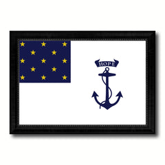 Valley Forge 1st Rhode Island Regiment Military Flag Canvas Print Black Picture Frame Gifts Home Decor Wall Art
