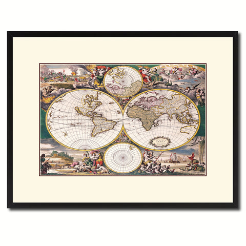 Frederick Ee Wit   Vintage Antique Map Wall Art Home Decor Gift Ideas Canvas Print Custom Picture Frame