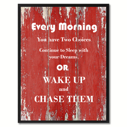 Every morning Wisdom Quote Saying Gift Ideas Home Décor Wall Art