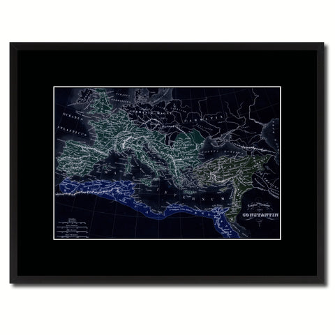 Constantine Empire Vintage Vivid Color Map Canvas Print, Picture Frame Home Decor Wall Art Office Decoration Gift Ideas