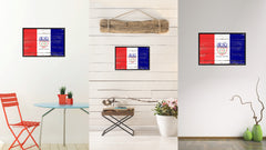 Cleveland City Ohio State Flag Vintage Canvas Print with Black Picture Frame Home Decor Wall Art Collectible Decoration Artwork Gifts