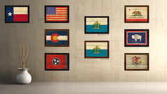 San Marino Country Flag Vintage Canvas Print with Black Picture Frame Home Decor Gifts Wall Art Decoration Artwork