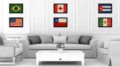 Chile Country Flag Texture Canvas Print with Black Picture Frame Home Decor Wall Art Decoration Collection Gift Ideas