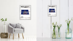 North Dakota Flag Gifts Home Decor Wall Art Canvas Print with Custom Picture Frame