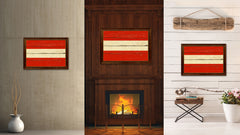 Austria Country Flag Vintage Canvas Print with Brown Picture Frame Home Decor Gifts Wall Art Decoration Artwork
