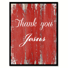 Thank You Jesus  Quote Saying Gift Ideas Home Décor Wall Art