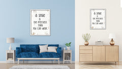 A Smile Is The Prettiest Thing You Can Wear Vintage Saying Gifts Home Decor Wall Art Canvas Print with Custom Picture Frame