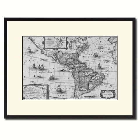 Africa Vintage Vivid Sepia Map Canvas Print, Picture Frames Home Decor Wall Art Decoration Gifts