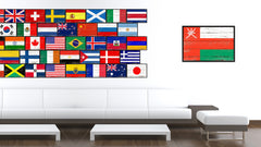 Oman Country National Flag Vintage Canvas Print with Picture Frame Home Decor Wall Art Collection Gift Ideas