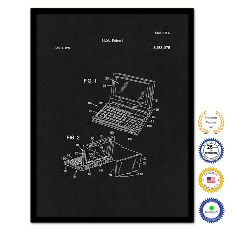 1994 Convertible flat panel display system Old Patent Art Print on Canvas Custom Framed Vintage Home Decor Wall Decoration Great for Gifts