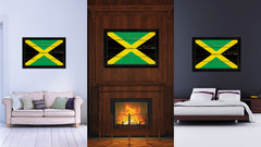 Jamaica Country Flag Vintage Canvas Print with Black Picture Frame Home Decor Gifts Wall Art Decoration Artwork