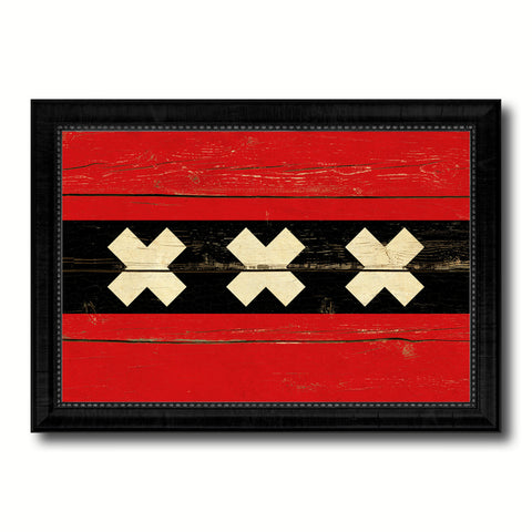 New Orleans  City Louisiana State Texture Flag Canvas Print Black Picture Frame