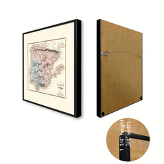 Spain Portugal Vintage Antique Map Wall Art Home Decor Gift Ideas Canvas Print Custom Picture Frame