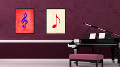 Quaver Music White Canvas Print Pictures Frames Office Home Décor Wall Art Gifts