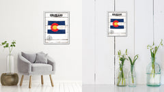 Colorado Flag Gifts Home Decor Wall Art Canvas Print with Custom Picture Frame