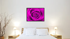 Purple Rose Flower Framed Canvas Print Home Décor Wall Art