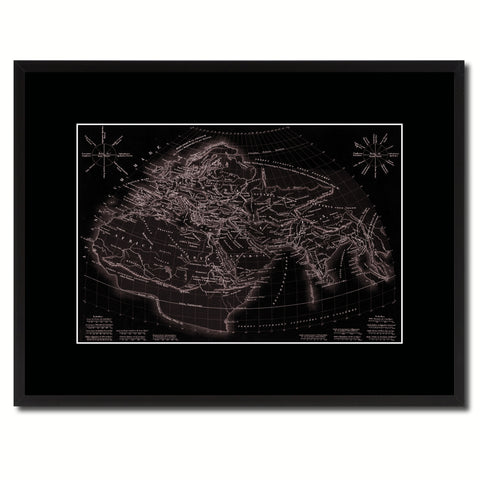 World In The Time Of Ptolomy Vintage Vivid Sepia Map Canvas Print, Picture Frames Home Decor Wall Art Decoration Gifts