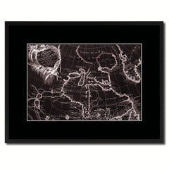 North East Canada & Greenland Vintage Vivid Sepia Map Canvas Print, Picture Frames Home Decor Wall Art Decoration Gifts