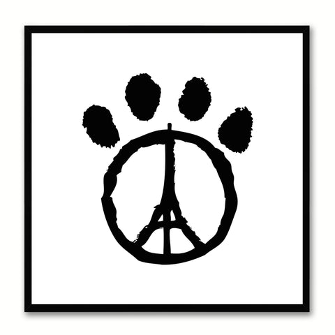 Paw Paris Social Media Icon Canvas Print Picture Frame Wall Art Home Decor