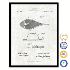 1912 Snow Shoe Old Patent Art Print on Canvas Custom Framed Vintage Home Decor Wall Decoration Great for Gifts