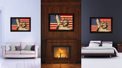 Statue of Liberty American Flag Texture Canvas Print with Black Picture Frame Home Decor Man Cave Wall Art Collectible Decoration Artwork Gifts
