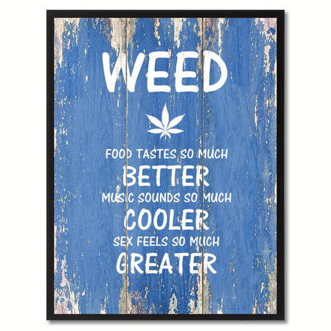 Weed Adult Quote Saying Gift Ideas Home Décor Wall Art