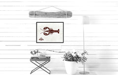 Lobster Meat Cuts Butchers Chart Canvas Print Picture Frame Home Decor Wall Art Gifts