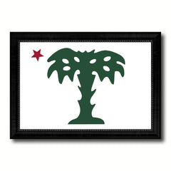 South Carolina Palmetto Guard Military Flag Canvas Print Black Picture Frame Gifts Home Decor Wall Art