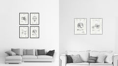 1963 Snare Drum Old Patent Art Print on Canvas Custom Framed Vintage Home Decor Wall Decoration Great for Gifts