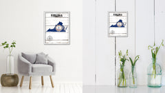 Virginia Flag Gifts Home Decor Wall Art Canvas Print with Custom Picture Frame